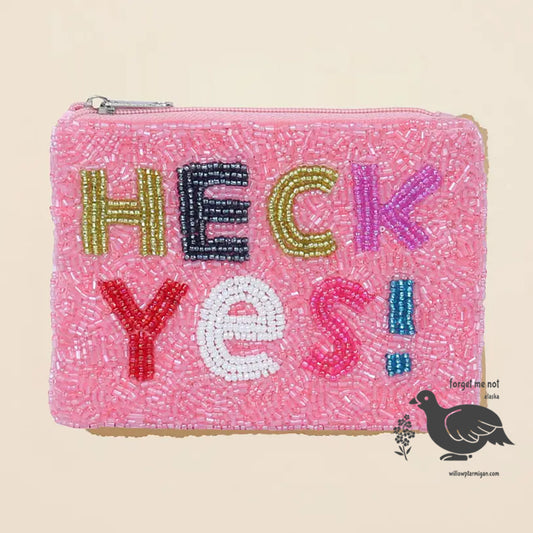 HECK YES Bead Mini Pouch Bag