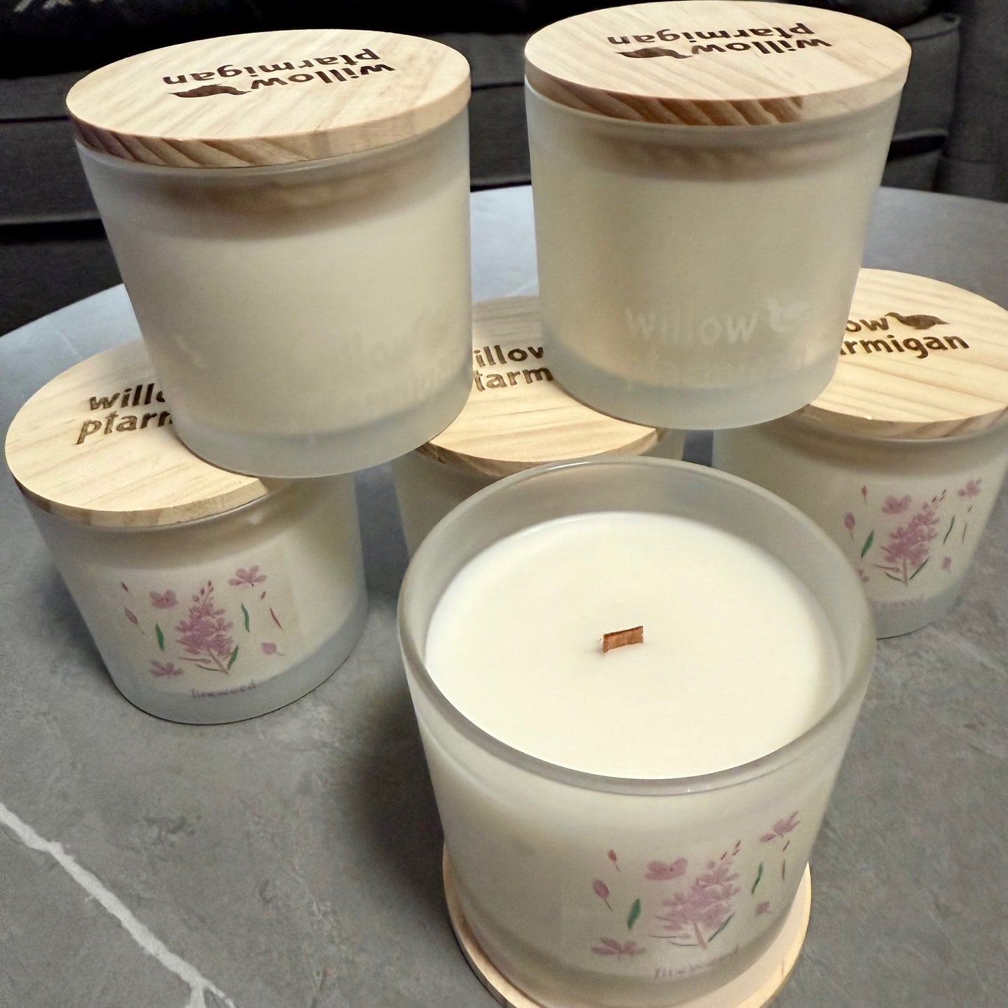 Fireweed Wood Wick Candle, 12oz Glass Jar