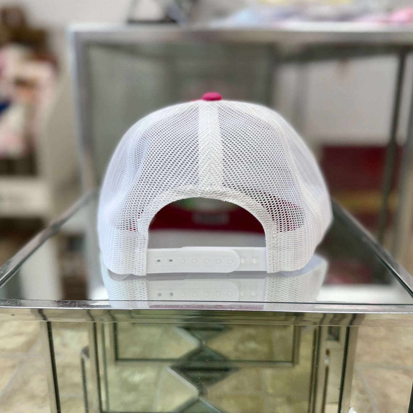 Arctic Polar Bear Patch x Mesh Trucker Hat (Pink/White), Special Order