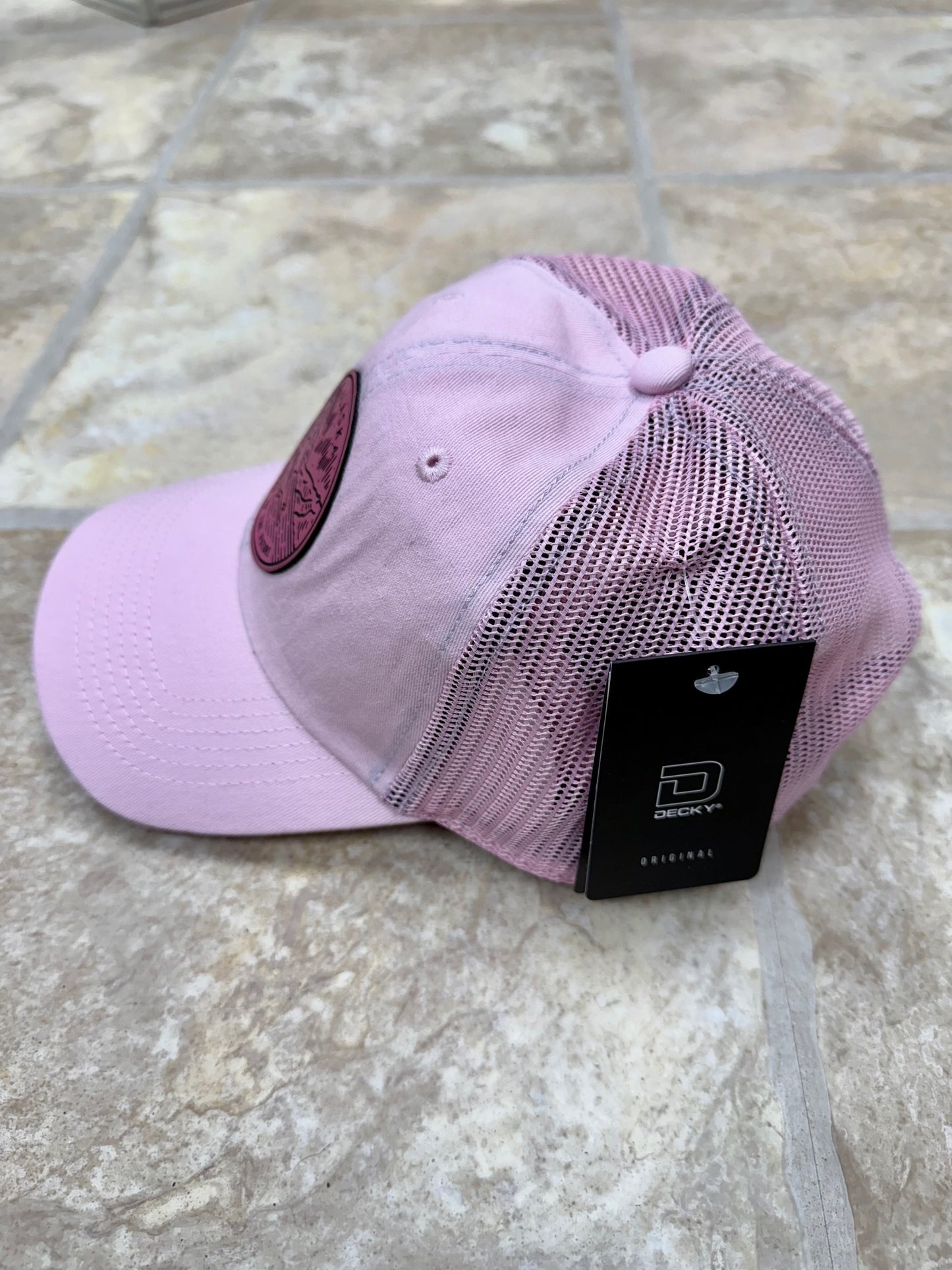 Alaska North to the Future Pink Patch x Relaxed Fit Mesh Trucker Pink Hat