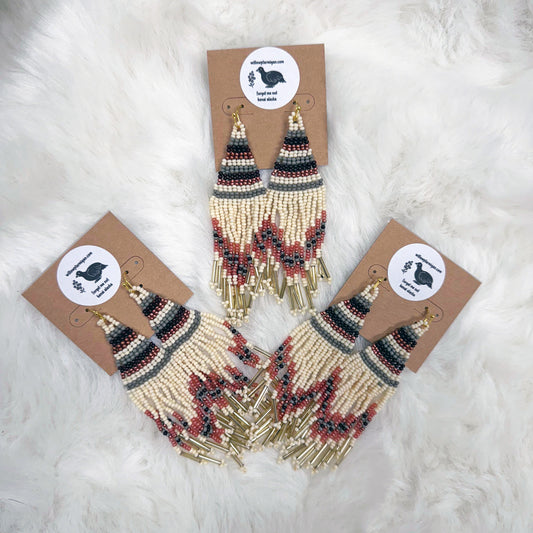 Cyprus Shimmer Beaded Fringe Earrings