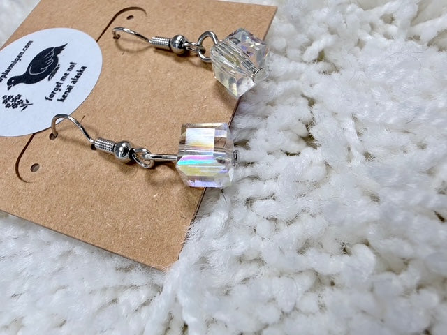 Alaska Crystal Cube Prism Earrings