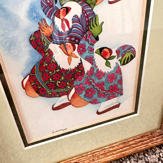 "Follow The Leader" Signed & Framed Alaska Art