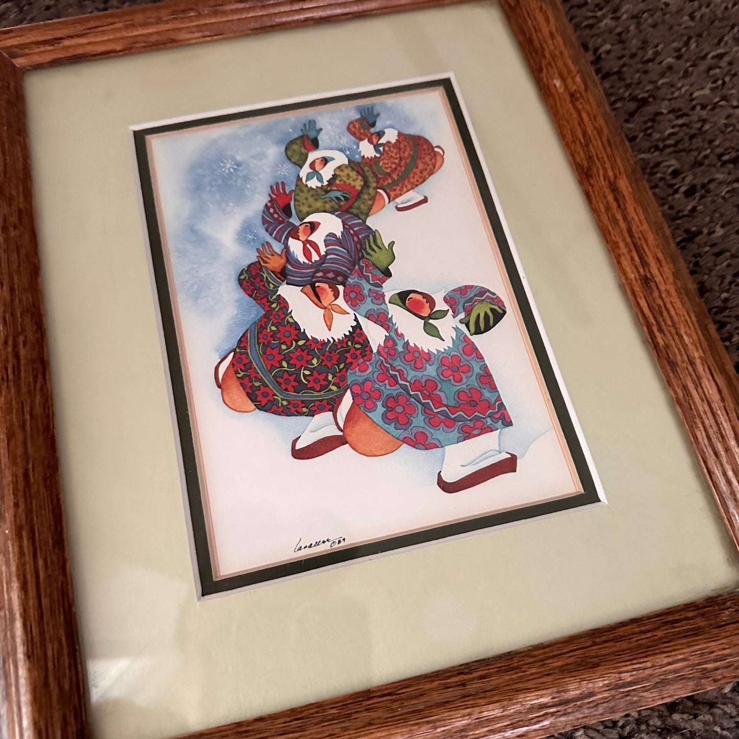 "Follow The Leader" Signed & Framed Alaska Art