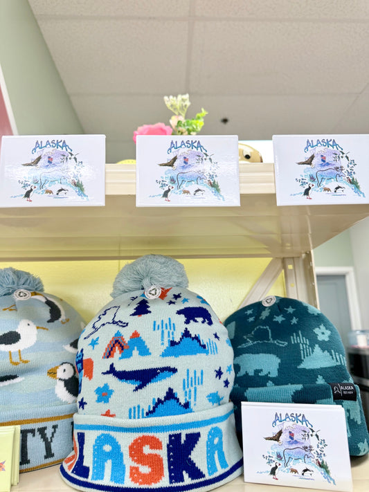 Alaska State Icons Wildlife Magnet
