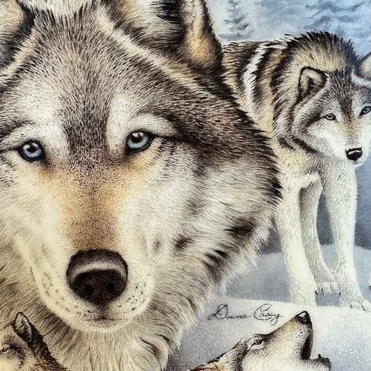 Winter Watch Window to the Soul Wolf Pack Porcelain Collectible Plate