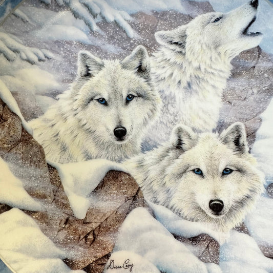 Watchful Warriors Secrets of the Wild Wolf Porcelain Collector Plate