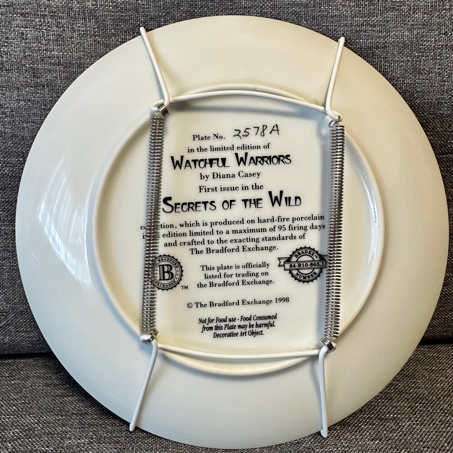 Watchful Warriors Secrets of the Wild Wolf Porcelain Collector Plate