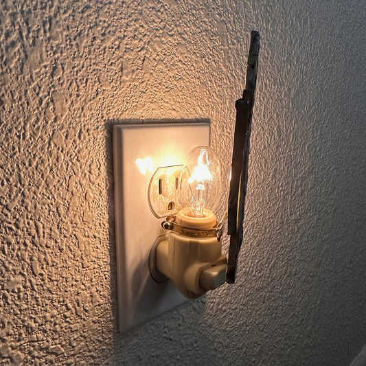 Iris Flower Stained Glass Night Light