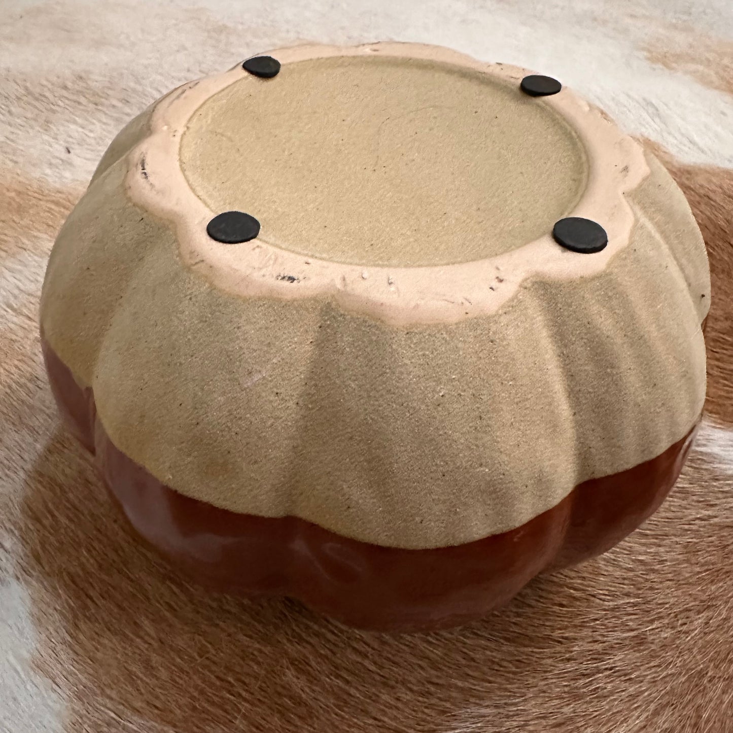 Brown Glazed Stoneware Planter Flower Pot