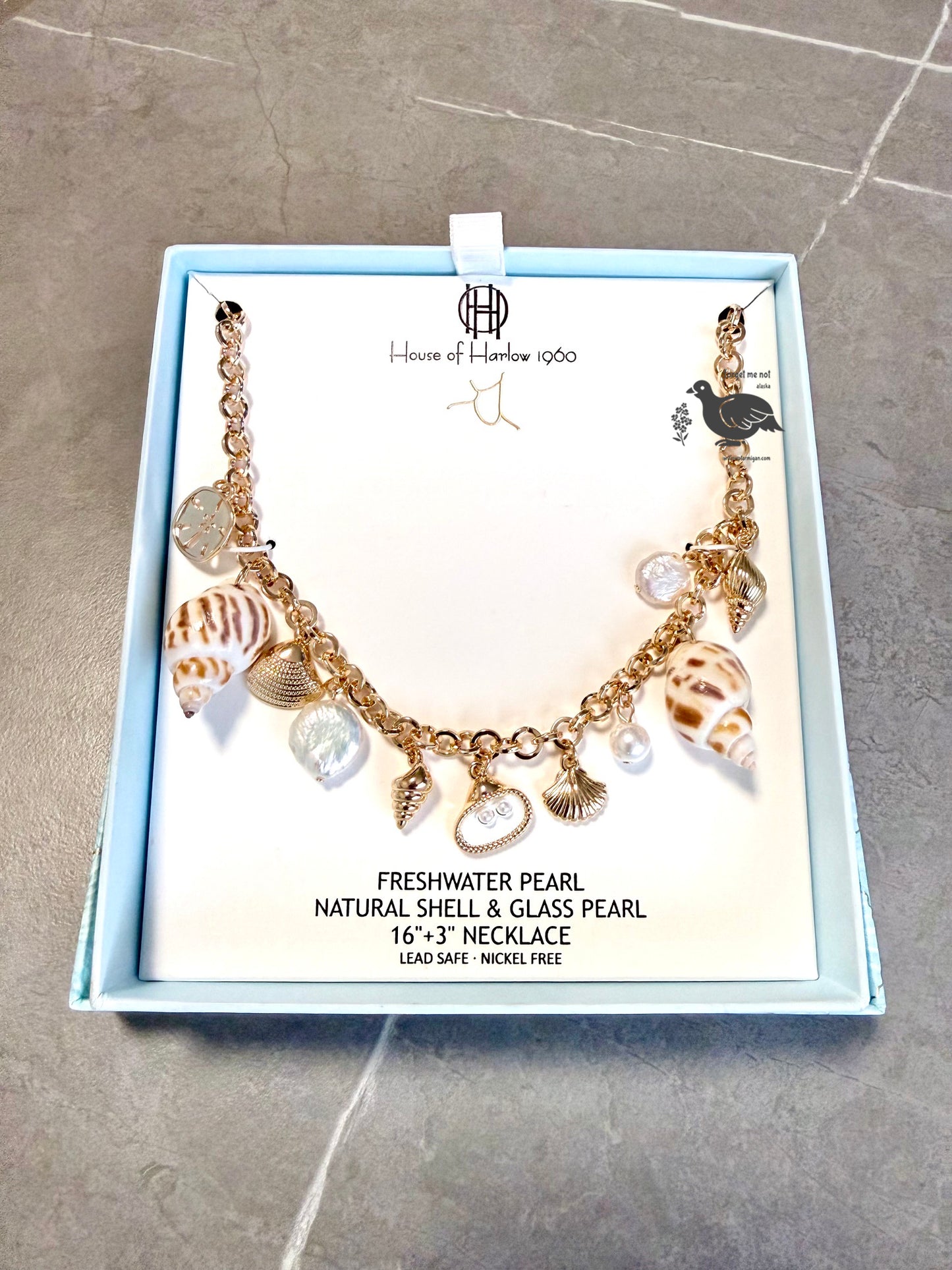 House of Harlow Pearl & Shells Ocean Necklace