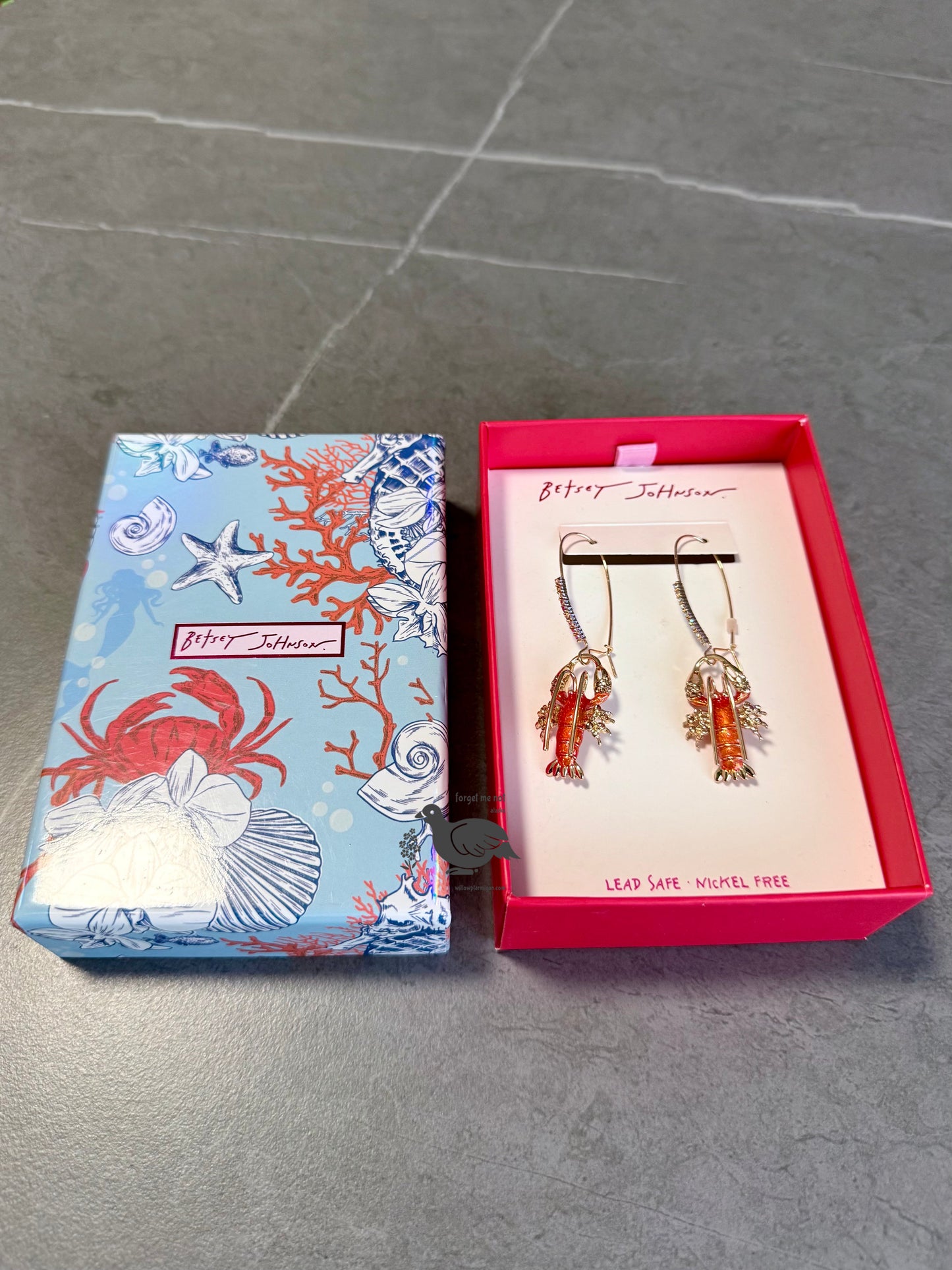 Betsey Johnson Lobster Earrings