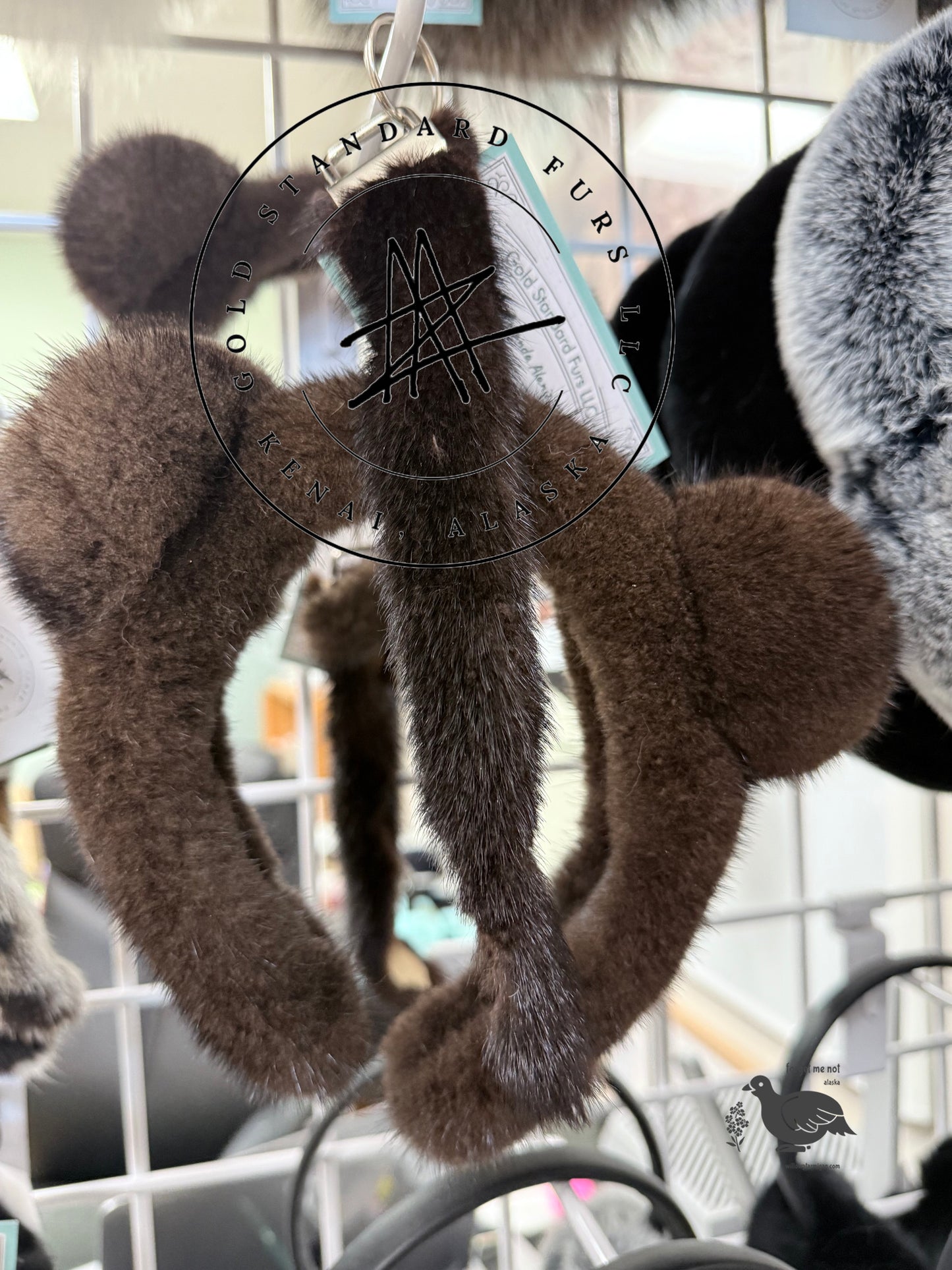 Mink Fur "Bear Ears" Headband + FREE Bonus Mink Tail Keychain GSF