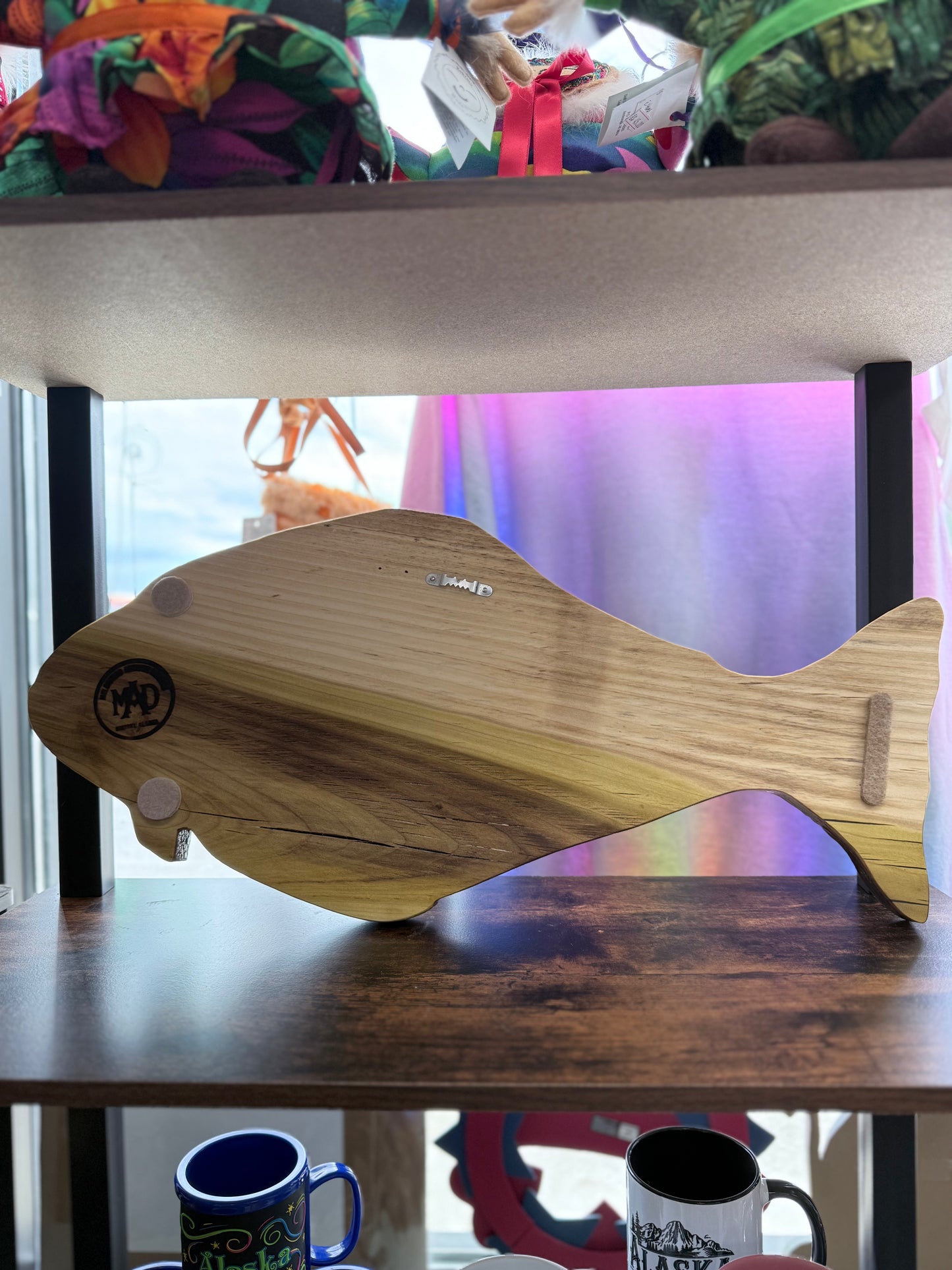 Halibut Lichtenberg Wood Burn Resin Wall Decor MAD