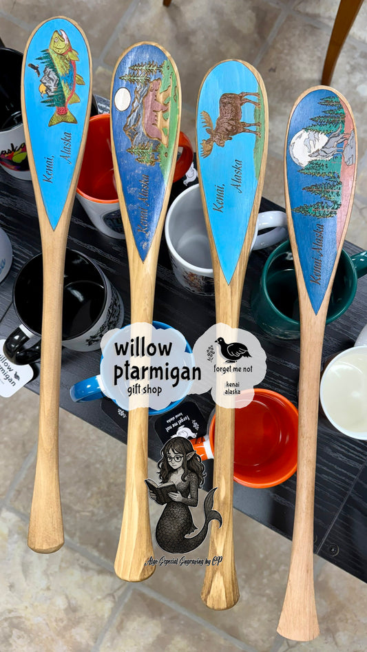 Kenai Alaska Oar Paddle Wood Decor, 4 Styles AEE