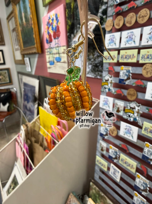 Pumpkin Bead Earrings