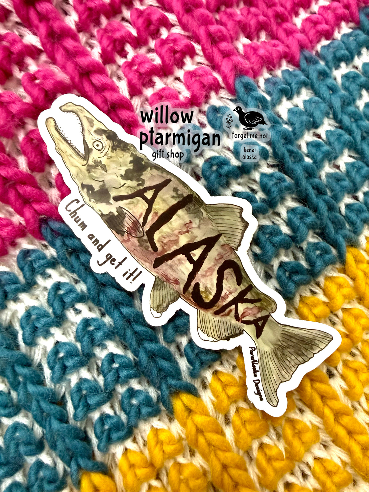 Alaska Chum and Get It Silver Salmon Sticker PAK