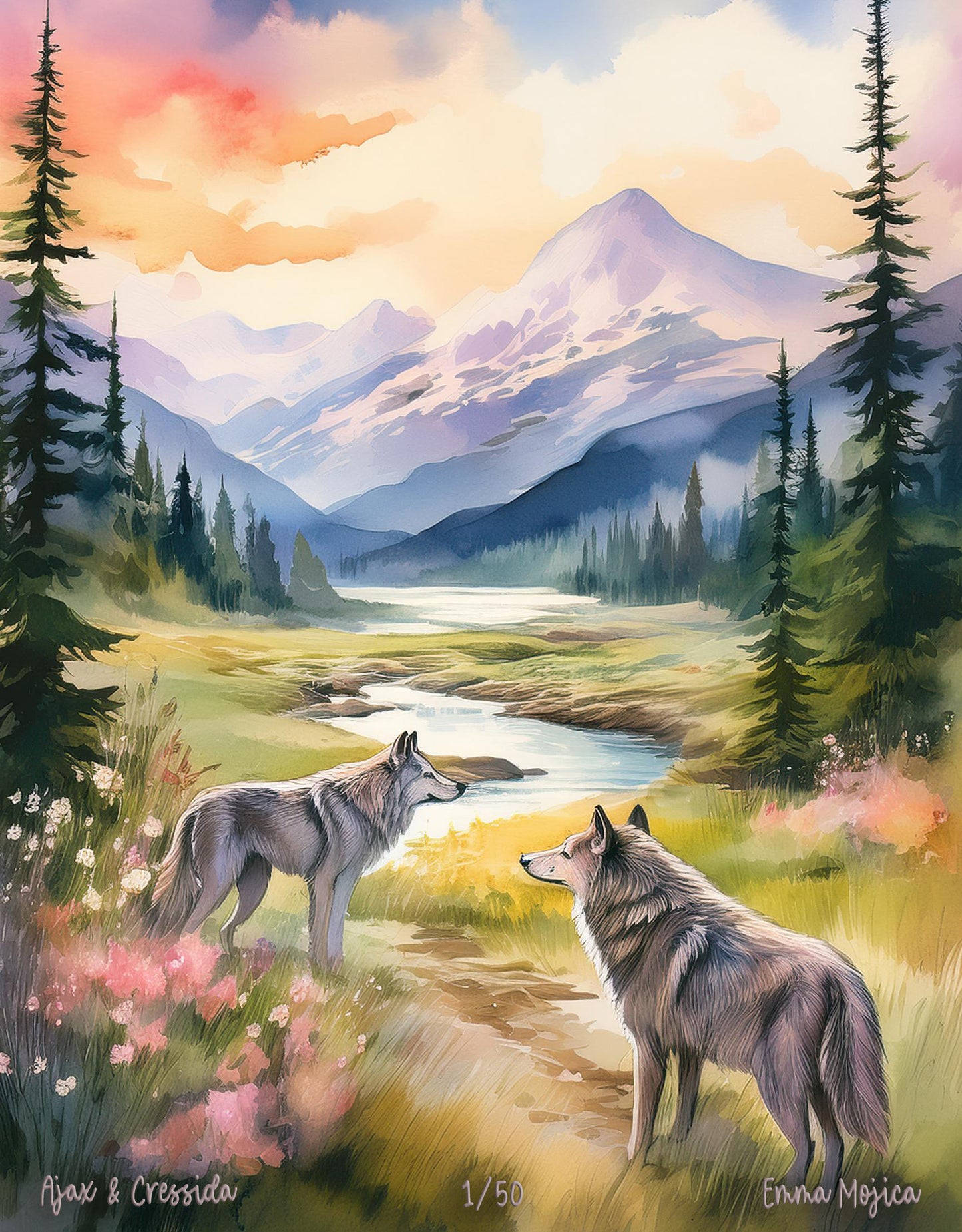Ajax & Cressida, Two Wolves in the Wilderness II. Canvas