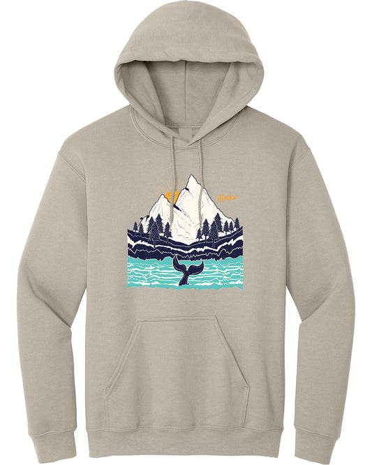 Beluga Whale Tail Kenai Fjords Alaska Pullover Hoodie ★