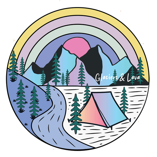 Aurora Camping Sticker