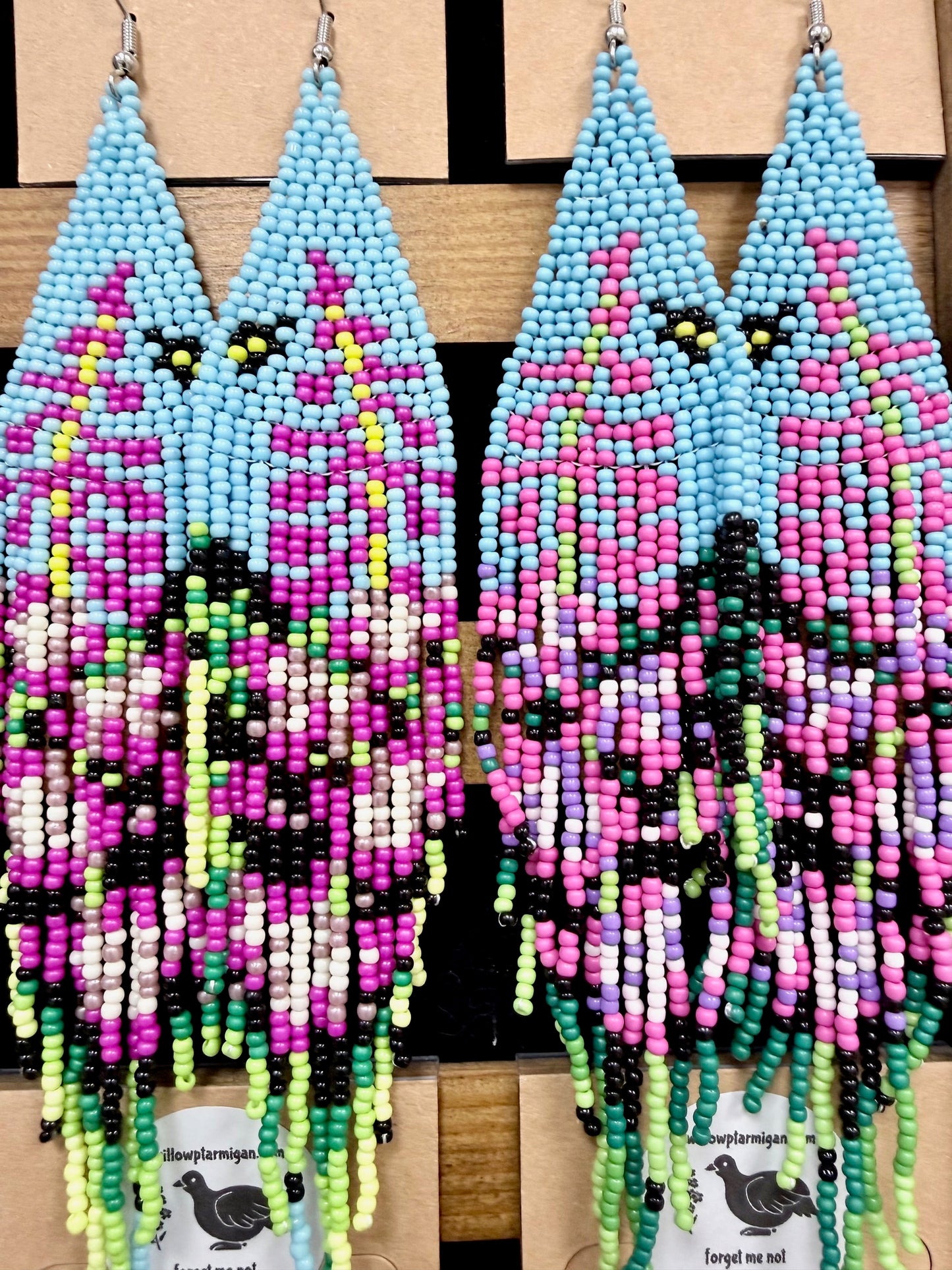 Alaska Forever Summer Fireweed Bead Earrings