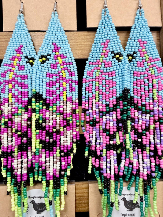 Alaska Forever Summer Fireweed Bead Earrings