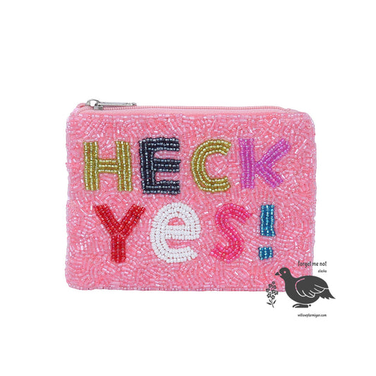 HECK YES Bead Mini Pouch Bag