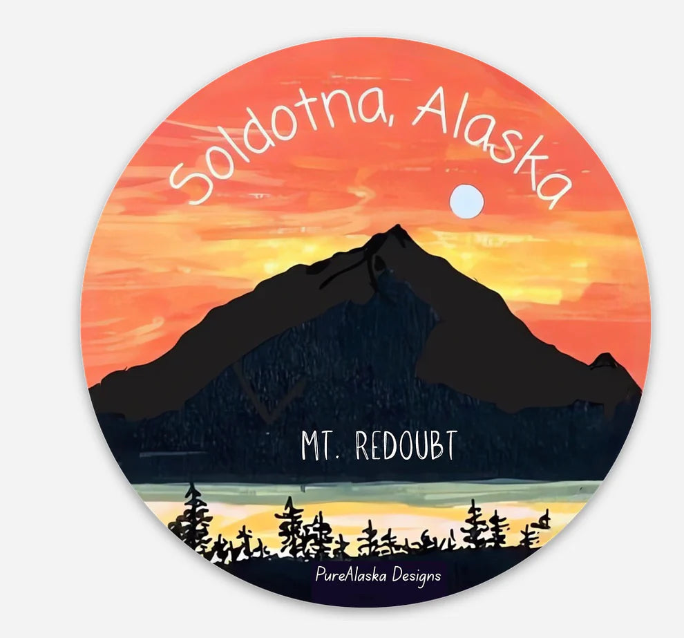 Mt Redoubt Soldotna Alaska Sticker PAK