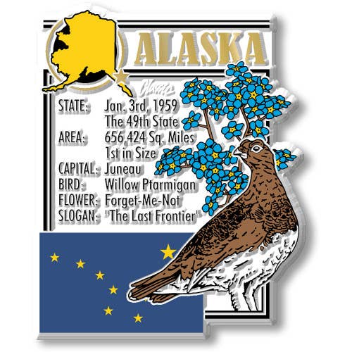 Alaska State Montage Magnet