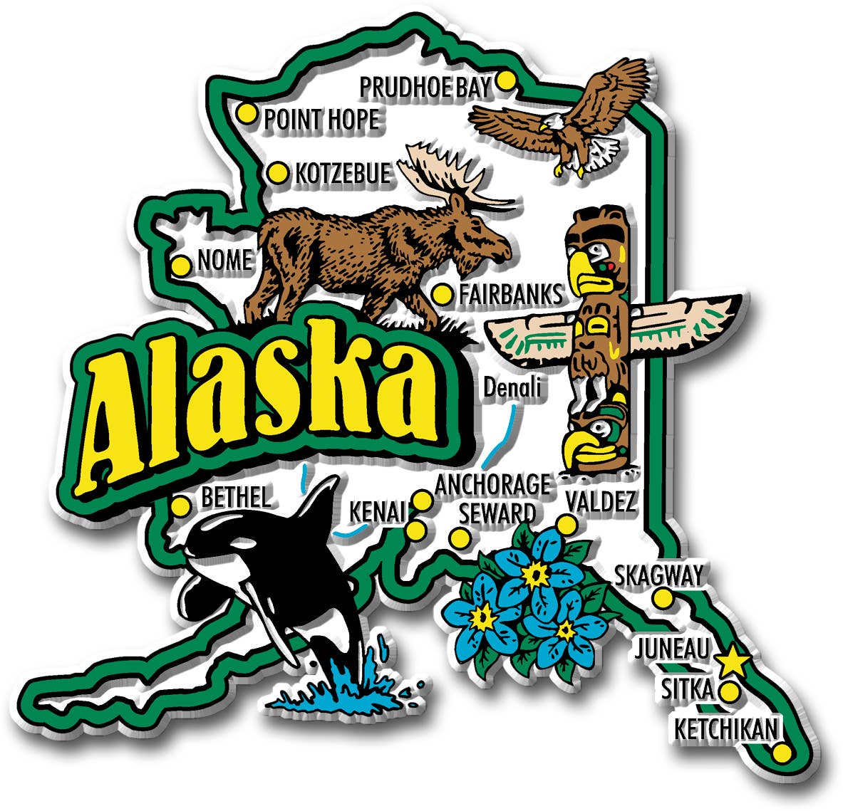 Alaska Jumbo State Magnet