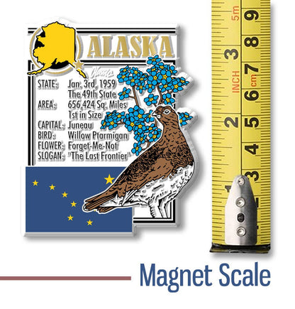 Alaska State Montage Magnet