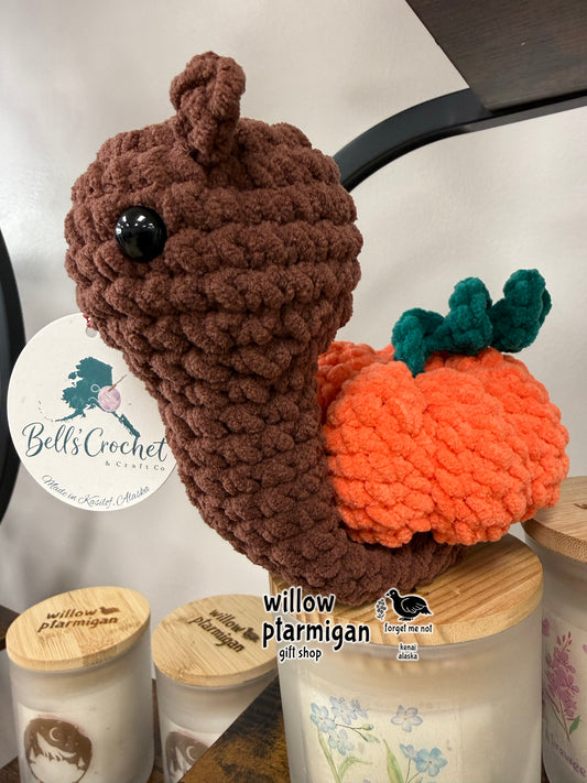 Pumpkin Snail Crochet Plush BCC