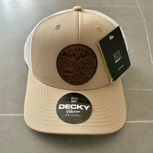Alaska North to the Future Mesh Brown Patch x Mesh Trucker Hat