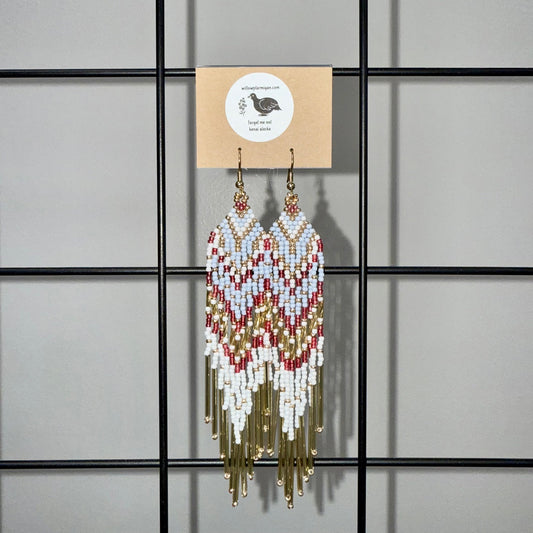 Laetitia Holiday Celebration Glam Goddess Beaded Fringe Earrings