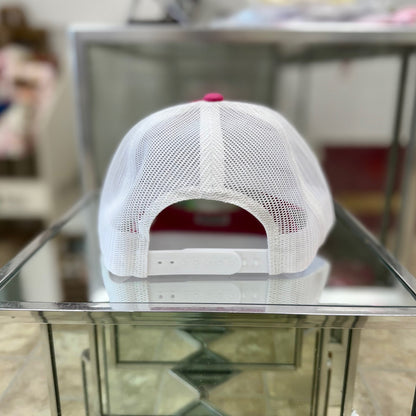 Arctic Polar Bear Patch x Mesh Trucker Hat (Pink/White), Special Order