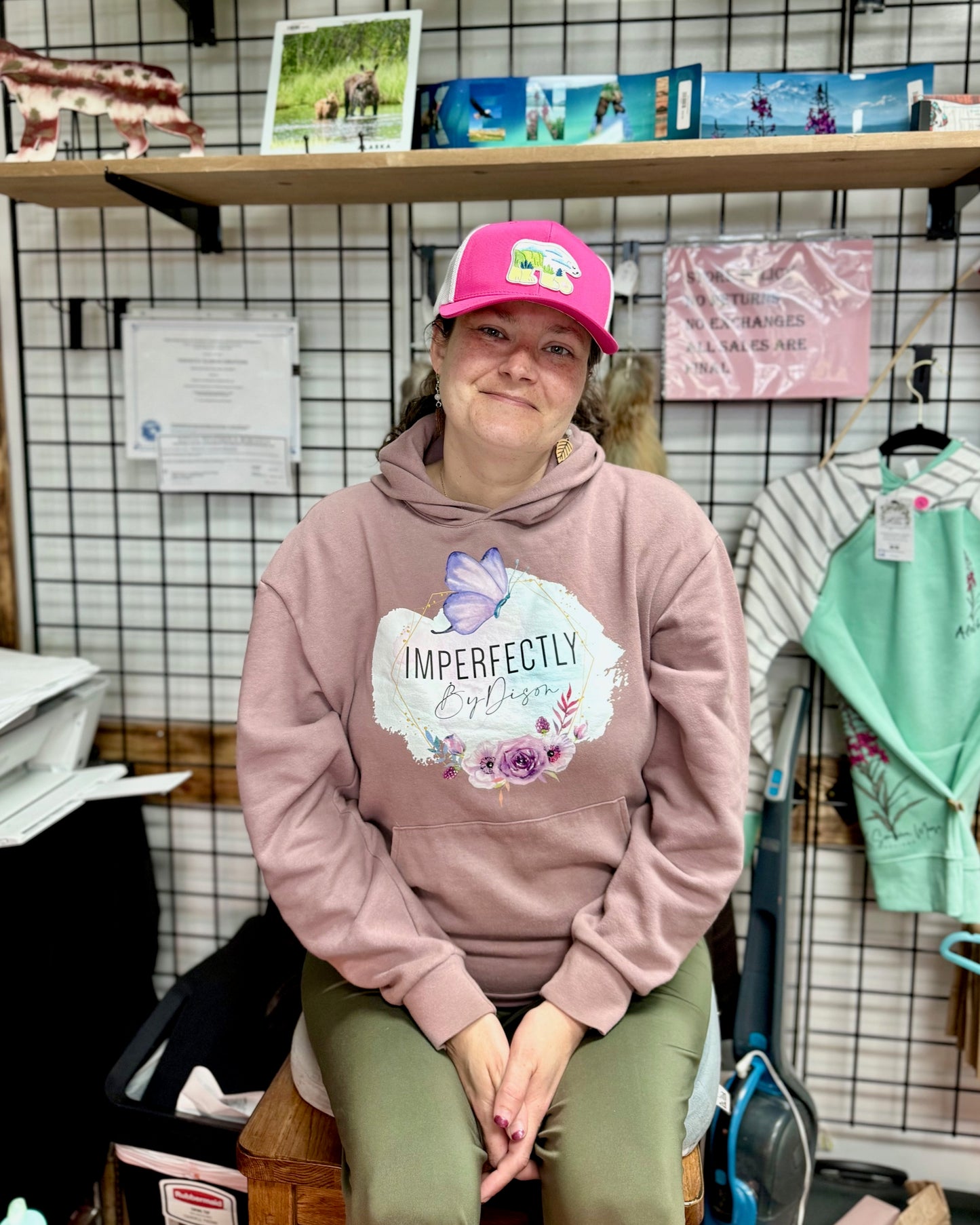 Arctic Polar Bear Patch x Mesh Trucker Hat (Pink/White), Special Order