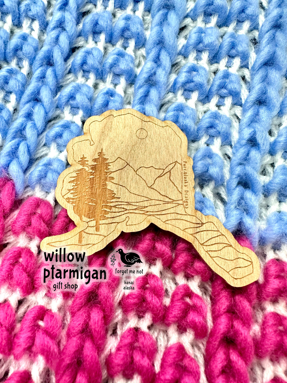 Alaska State Wood Sticker PAK