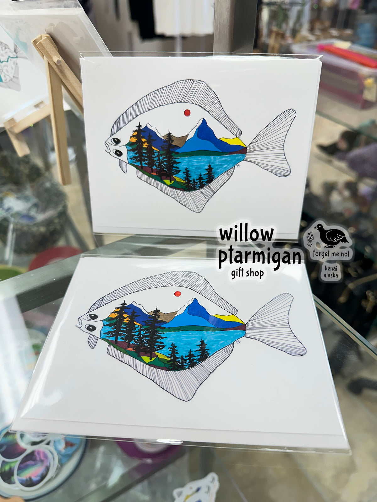 Halibut Alaska Landscape Note Card w/ Envelope PAK