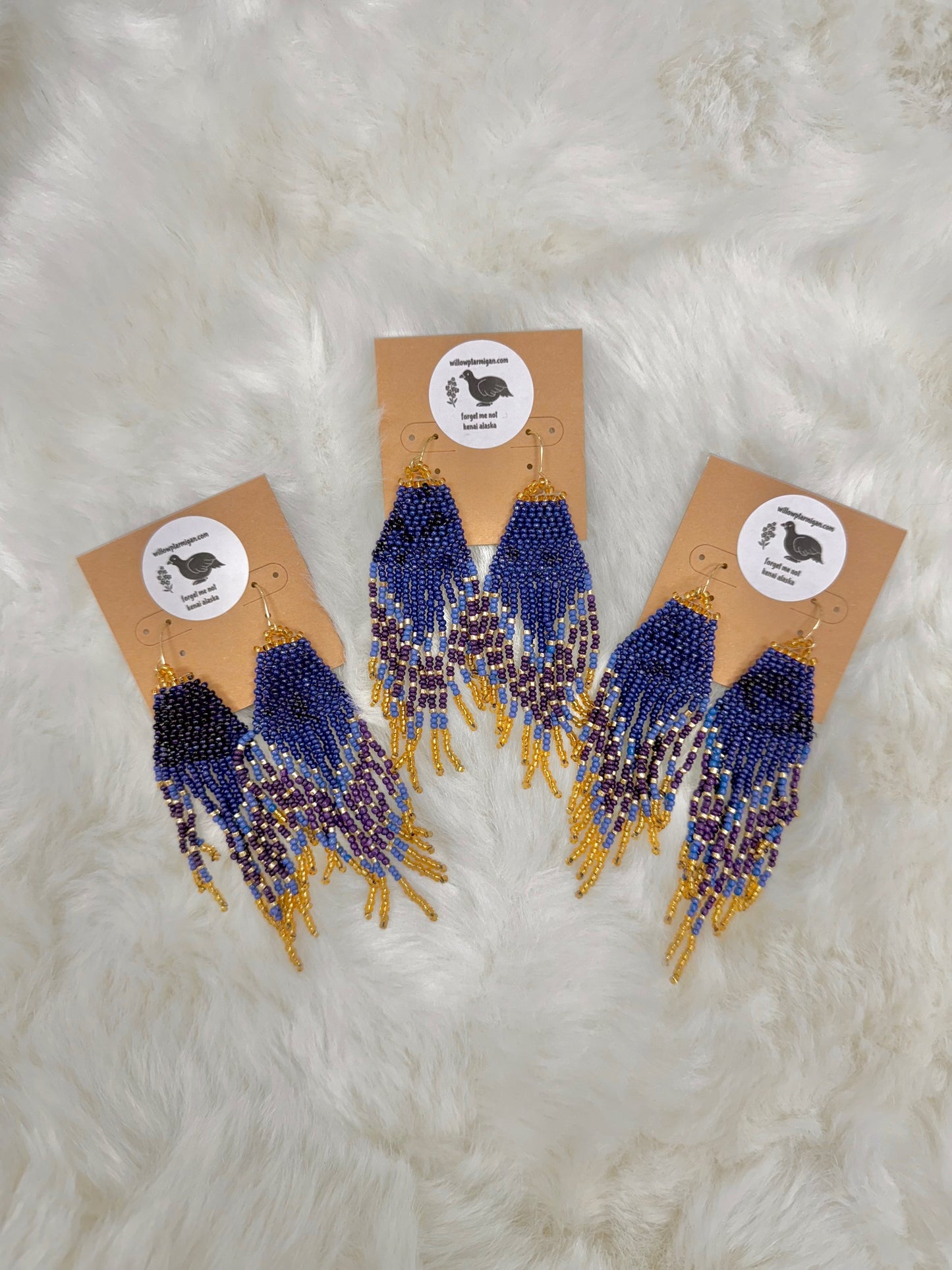 Isis Glam Goddess Beaded Fringe Earrings