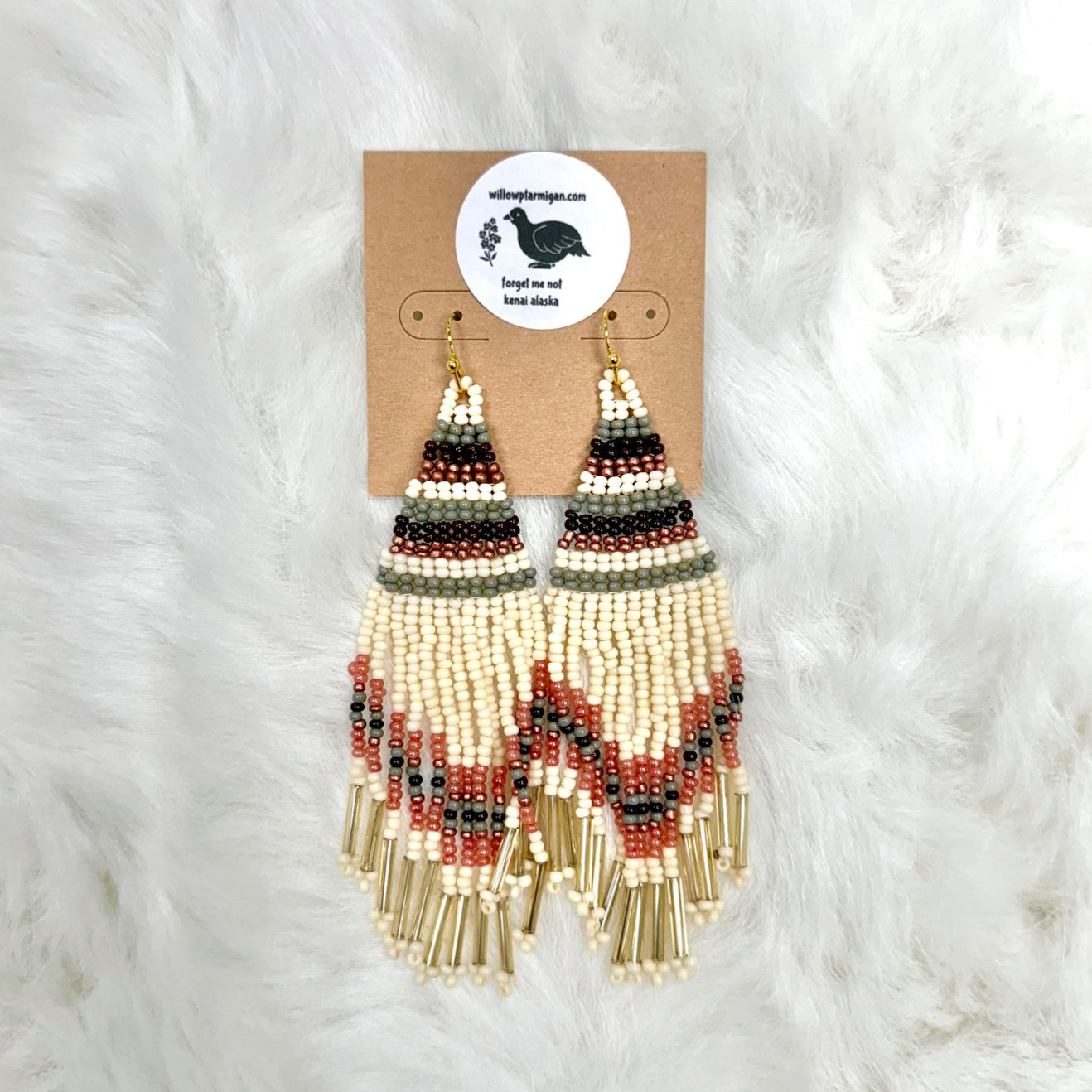 Cyprus Shimmer Beaded Fringe Earrings