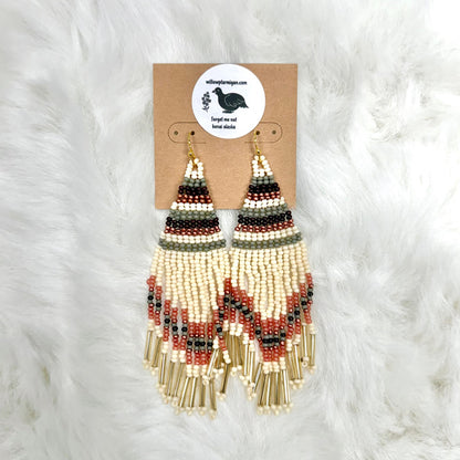 Cyprus Shimmer Beaded Fringe Earrings