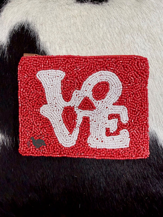 LOVE Bead Mini Pouch Bag