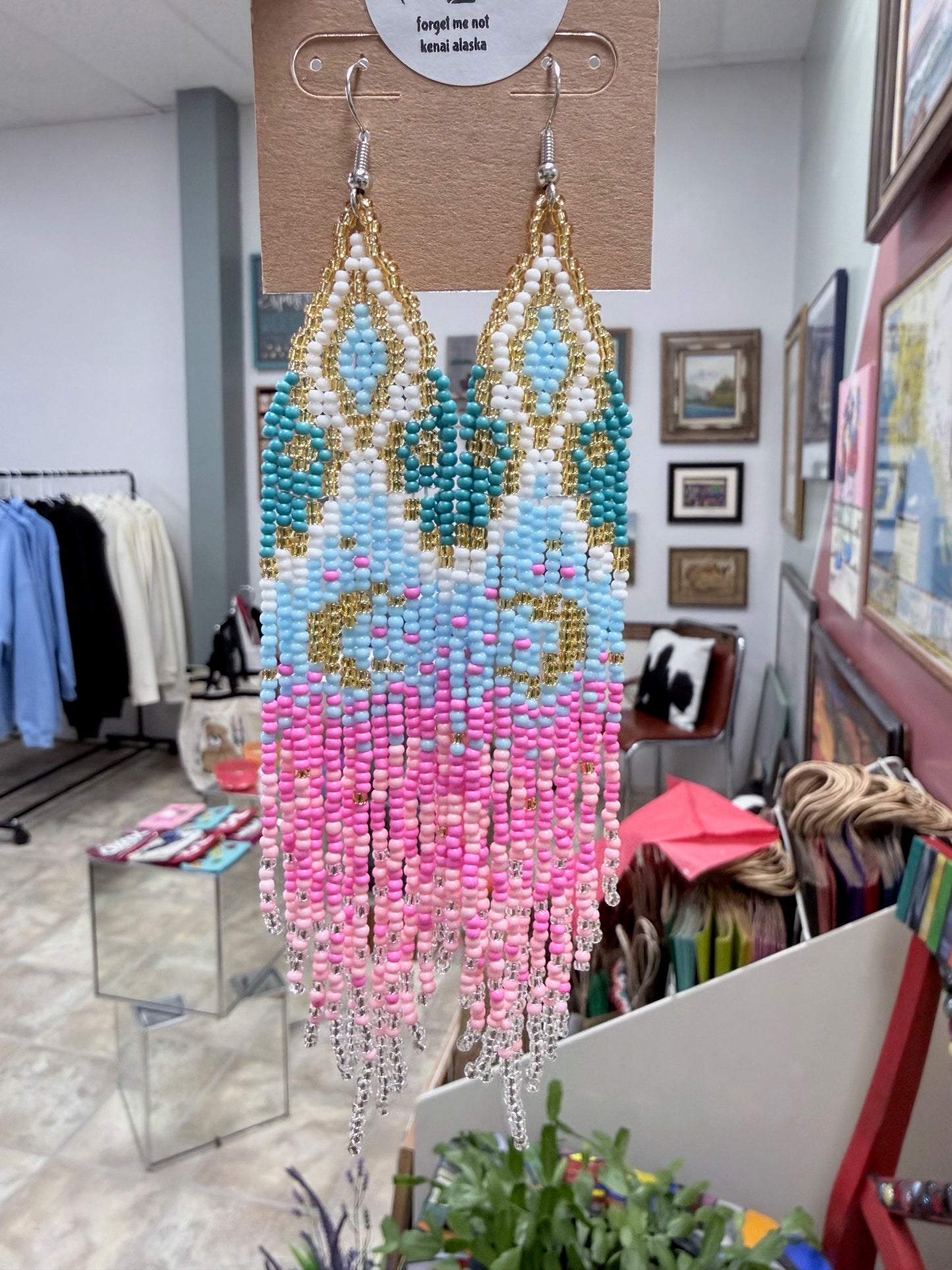 Alaska Midnight Sun Moon Dawn Bead Earrings