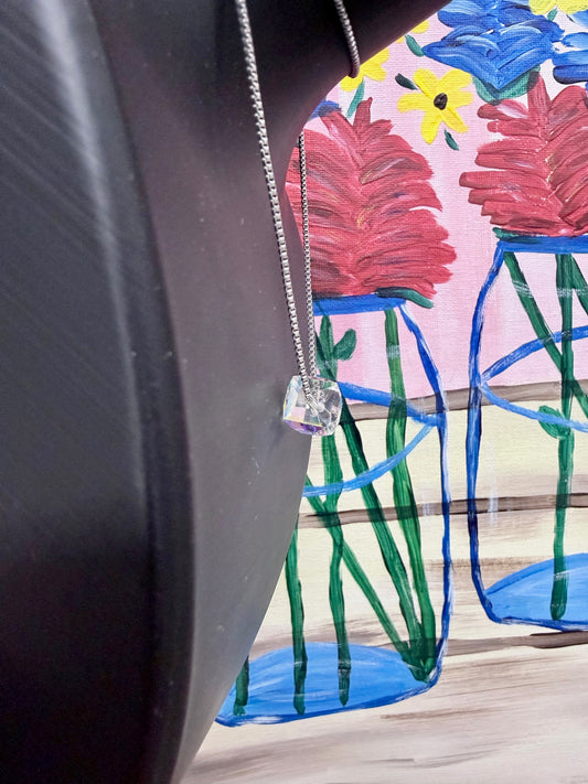 Alaska Crystal Cube Prism Necklace