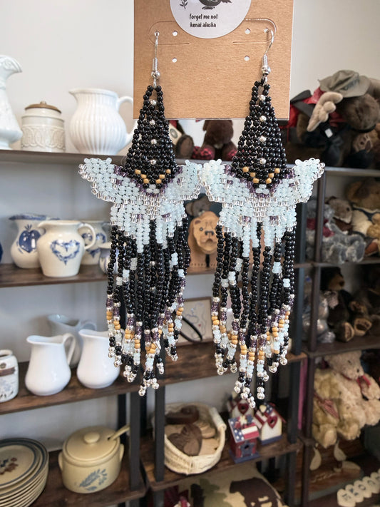 Alaska Cabbage White Butterfly Bead Earrings