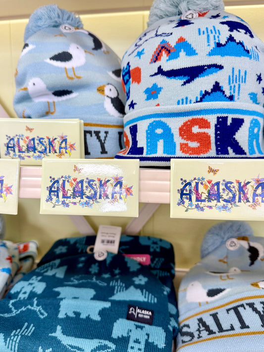 Alaska Forget Me Not Floral Butterfly Magnet