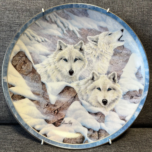 Watchful Warriors Secrets of the Wild Wolf Porcelain Collector Plate