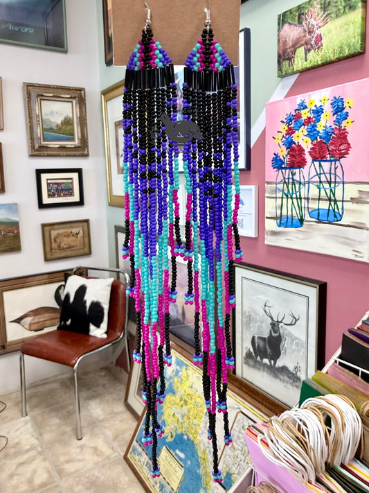 Alaska Aurora Borealis Northern Lights Bead Earrings