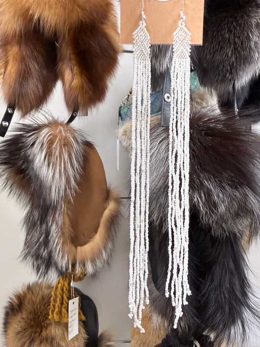Alaska Ice Shimmer Bead Earrings