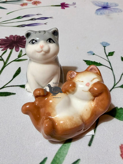 2pc Cat Mini Salt & Pepper Shaker Set